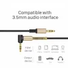 Coiled Stereo Audio Cable 3.5mm Male Naar Mannelijke Universele Aux Cord Auxiliary Cable voor Auto Bluetooth Speakers Hoofdtelefoon Headset PC Speaker MP3