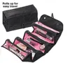 ROLL-N-GO Astuccio per cosmetici Astuccio per cosmetici Borsa per trucco da donna Articoli da toeletta appesi Kit da viaggio Organizzatore di gioielli Custodia per cosmetici pieghevole