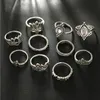 Pretty Wedding Rings Sets 5pcs/Set rings Rings Set Classic Shape Pattern Crystal Pendant Beautiful Charm Jewelry