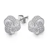 silver knot studs