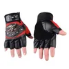 Piratkapten PU-läder Fingerless handskar män Kvinnor Skulls Rivet Mitts Hip Hop Gym Gloves Kvinna Moto Half Finger Män