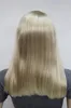 Syntetiska gula kvinnor lady medium rakt hår naturligt fullt hår peruk cospaly4251218