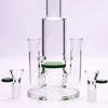 Hookahs Double Joints bong honeycomb glass water bongs perc dab rig oil smoking pipes green classical Designer new