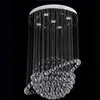 Modern Round K9 Crystal ljuskrona Lighting Raindrop Flush takljus trappa hängande ljus fixtures hotell villa kristaller boll form lampa