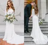 Robes de mariée Vintage modestes avec manches longues robes de mariée en dentelle bohème 2017 robe de mariée de pays robe de mariée pas cher