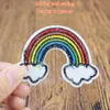 10st Rainbow Embroidered Patches For Kids Clothing Bags Iron On Transfer Applique Patch For Dress Jeans Diy Sew On Brodery STI259H