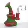 clear silicone banger hanger Smoke with shower head removable bottom 51 Inch easy for cleaning silicon water pipe dab rig 5106171466