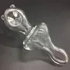 Pipe à main en verre Erietiform de 15cm de longueur Tuyaux de cuillère à hélice propre en verre pour fumer des barboteurs en verre de tabac