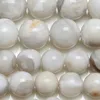 Perline sfuse rotonde di agate pazze bianche in pietra naturale da 8 mm 4 6 8 10 MM Scegli la dimensione per la creazione di gioielli