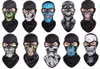 Tactische schedelmaskers Volledig gezicht Cover Balaclava Hoods Outdoor Cycling Skiing Ghost Skulls Scarf Halloween Party Mask Cap