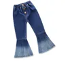 Ins Baby Mädchen Jeans Kinder Bell-Bottom-Hose Vintage Kinder Denim Hosen Hosen 13639