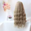 Lange maïs Wavycurly Full Pruik Dames Licht Blonde Anime Hair Cosplay Kostuum