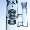 Tubo dritto alto Bong in vetro Pizzico di ghiaccio Narghilè Stereo Martix Perc cera Dab Rig Spessore Tubi dell'acqua per giunto femmina da 18 mm con ciotola