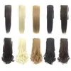 Heißer verkauf synthetische ponytails clip in auf Haarverlängerungen Ponyschwanz 50 cm 90g synthetische geradlinige Haare mehr 8 Farben optional fzp24