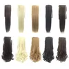 Syntetiska ponytails Clip In On Hair Extensions Pony Tail 50cm 90g Syntetiska raka hårstycken mer 8Colors Valfri FZP24