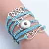 Mode Noosa Chunk Armband Mix Stijlen Infinity Cross Owl 18mm Ginger Snap Button Charms Armband Verwisselbare Snaps Sieraden