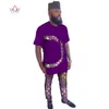 2018 Summer Mens African Clothing Plus Size 6XL African Clothes o-neck Mens cotton Clothing for Men 2 Pieces Plus Size WYN473