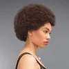 Cheveux brésiliens African Ameri Perruque courte frisée Simulation de cheveux humains pleine perruque bouclée en stock