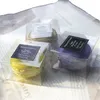 200 PCS 5 cm de Plástico Transparente PVC Macaron Box com Proteger Filme para 1 Macarons Bomboniere Favorece Caixas de Doces Pacote de Caixas De PVC Clara