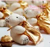 Upscale Gold Backpack Little Bear Wedding Decorations Candy Chocolate Bags For Holiday Party Supplies 20 Sets