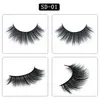 HOT 3D Mink Eyelashes Cils Messy faux Eye lash Extension 12styles Sexy Eyelash Full Strip Eye Lashes par fibre chimique Épais DHL SHIP