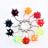 10 UNIDS / LOTE Color del Arco Iris Bola de Silicona Spike Vientre Pezón Botón anillo Punk Hombres Mujeres Piercing del Ombligo Joyería del Cuerpo 306S