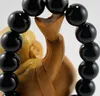 Bracelet agate noire lisse 8mm