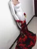 2018 신입생 파티 공식 붉은 드레스 긴 꼬리 나이트 클럽 바 섹시한 원피스 의상 슬림 패션 무대 공연 쇼
