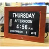 Ny 8 '' Led Demens Digital Kalender Dag / Vecka / Månad / År Klocka Stor Brev Gifts LCD Display Väggdusch Klocka Kök Timer