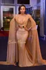 Suknia wieczorowa Yousef Aljasmi Kim Kardashian Scoop Neck Zroszony Mermaid Cape Almoda Gianninaazar Zuhlair Murad Ziadnakad