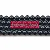 NB0001 Pierre Naturelle Noire Onyx DIY Bracelet Perles Haute Qualité Lâche Pierre 8 mm Ronde Agate Noire pour Faire Des Bijoux Livraison Gratuite