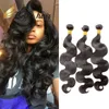 Bellahair® 10-24 inch Braziliaanse weefsel 3pcs / lot Menselijk haar inslag Natural Color 9A Grade Extensions Julienchina