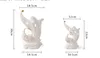 white ceramic creative Peacock flowers vase pot home decor crafts room wedding decorations handicraft porcelain figurines