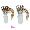 Wig Wag Glazen Kom Met Handvat Blauw Zwart Oranje 14mm 18mm Mannelijke Glazen Kom Bong Bowl Stuk Roken Accessoires Voor Glazen Beaker Bongs