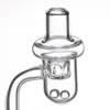 Parte superior plana Cuarzo Banger 2 mm Fondo redondo Accesorios para fumar 2 piezas Cuentas y 1 pieza Carb Cap para Glass Bong Dab Rig