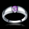 Charming Zircon female Wedding ring pink red purple green blue yellow stone silver Gold Filled Women Retail & Wholesale for 011730