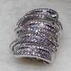 choucong Women Men Fashion ring Wide Jewelry 20ct Diamond 925 Sterling Silver Engagement Wedding Band Ring