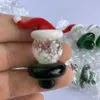 Newest Glass Santa Claus UFO Carb Cap Solid Colored Glass Carb Caps for Thermal Quartz banger Nails water pipe bongs in stock