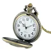 Classic Vintage Bronze Russia Soviet Sickle Hammer Quartz Pocket Watch Retro Men Women Necklace Pendant Jewelry Gifts