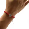Braccialetti di corda intrecciata Filo rosso I braccialetti con ciondoli Blue Eye ti portano fortunati braccialetti pacifici Lunghezza regolabile