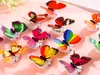 3d Motyl Naklejki Z Pad Ssania Kolorowe Zmieniające Motyl LED Night Light Lampa Home Room Party Biurko Wall Decor