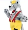 Costume personalizzato della mascotte del lupo grigio spedizione gratuita