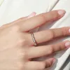 Vecalon Charm Real Soild 925 Sterling Silver Promise Ring Cross Engagement Bröllop Band Ringar för Kvinnor Män Finger Smycken