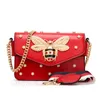 Женская сумка, милая сумка на цепочке со стразами, элегантная женская сумка с пчелиным жемчугом, декоративные кожаные сумки на плечо, женские маленькие квадратные сумки
