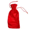Czerwone wino butelka pokrywa torby w domu dekoracji wina torby Party favors Merry Santa Claus Boże Narodzenie dekoracji