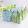 50 pcs My Little Man Blue Bow Green Tie Birthday First Communion Boy Baby Shower Candy Bag Wedding Favors Candy Box Gift Bags