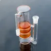 Hookahs Glass Ash Catcher recycler three honeycomb perc ashcatcher 14mm 18mm joint Bubbler Pipes Hand Blown Oil Rigs Accessories