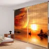 Landscape Scenery 3d Curtains For Living Room Window Treatments Modern Curtains For Beding Room Curtain High-precision Shade