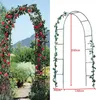 White Wedding Decoration Metal Arch Garden Iron Flower Stand Grape Vine Climbing Frame Loofah Rack 240*38*140cm For Party Supplies