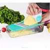 Großhandel multifunktionale Gemüse Cutter Shredders Slicer Reibe Lebensmittel Container Küchengeräte